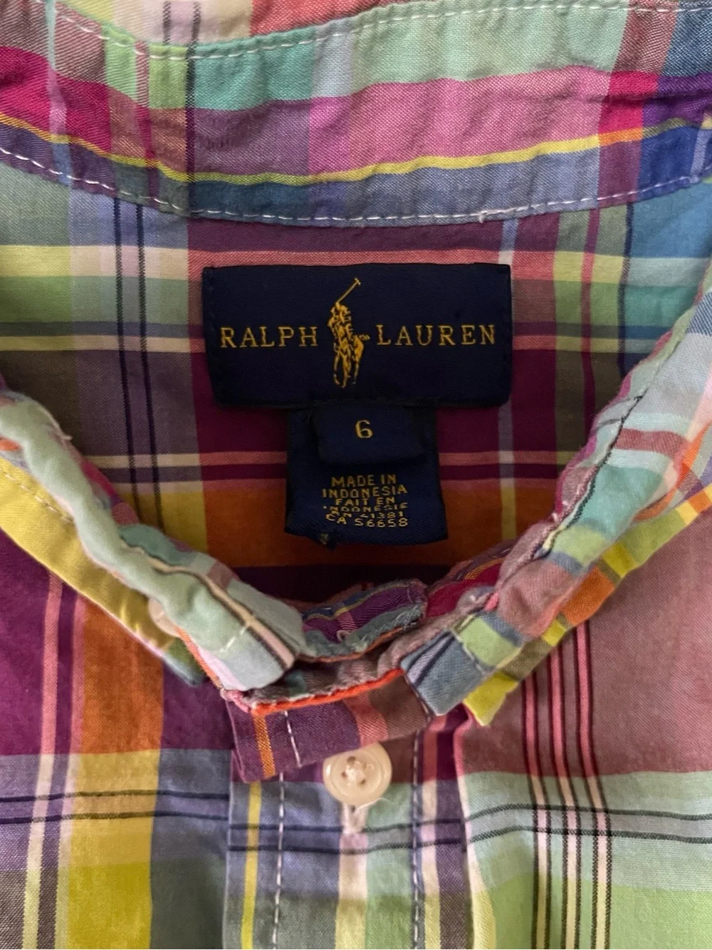 Ralph Lauren Boys' Multicolor Plaid Button-Down Shirt